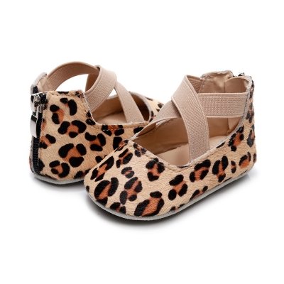 Leren Baby Schoentjes Met Panterprint